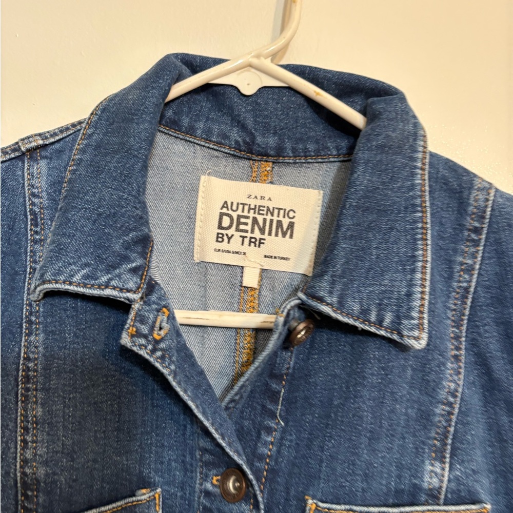 zara denim by TRF  blue denim dress - Picture 3 of 4
